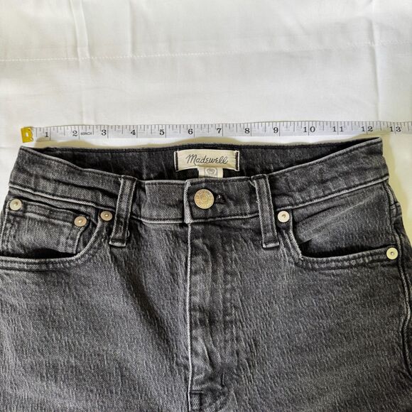 Madewell The Slim Boyjean High Rise Black Wash Denim Women's Size 23 - Picture 6 of 9